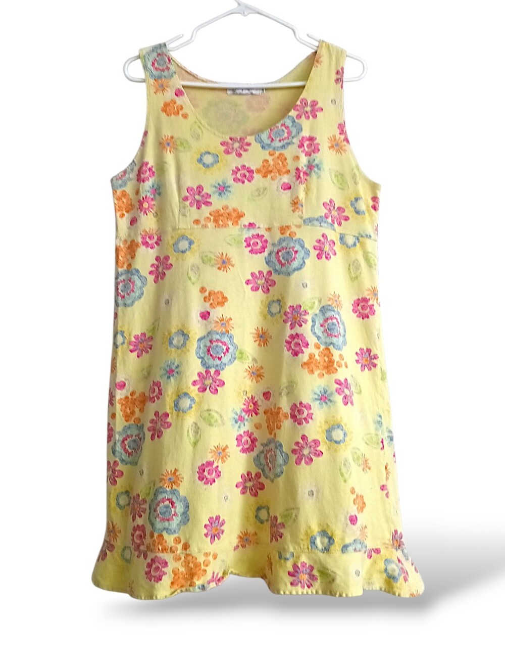 fresh produce Flirty Yellow Summer Dress Soft Lightweight Comfy Casual Colorful